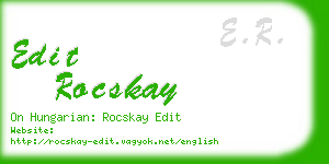 edit rocskay business card